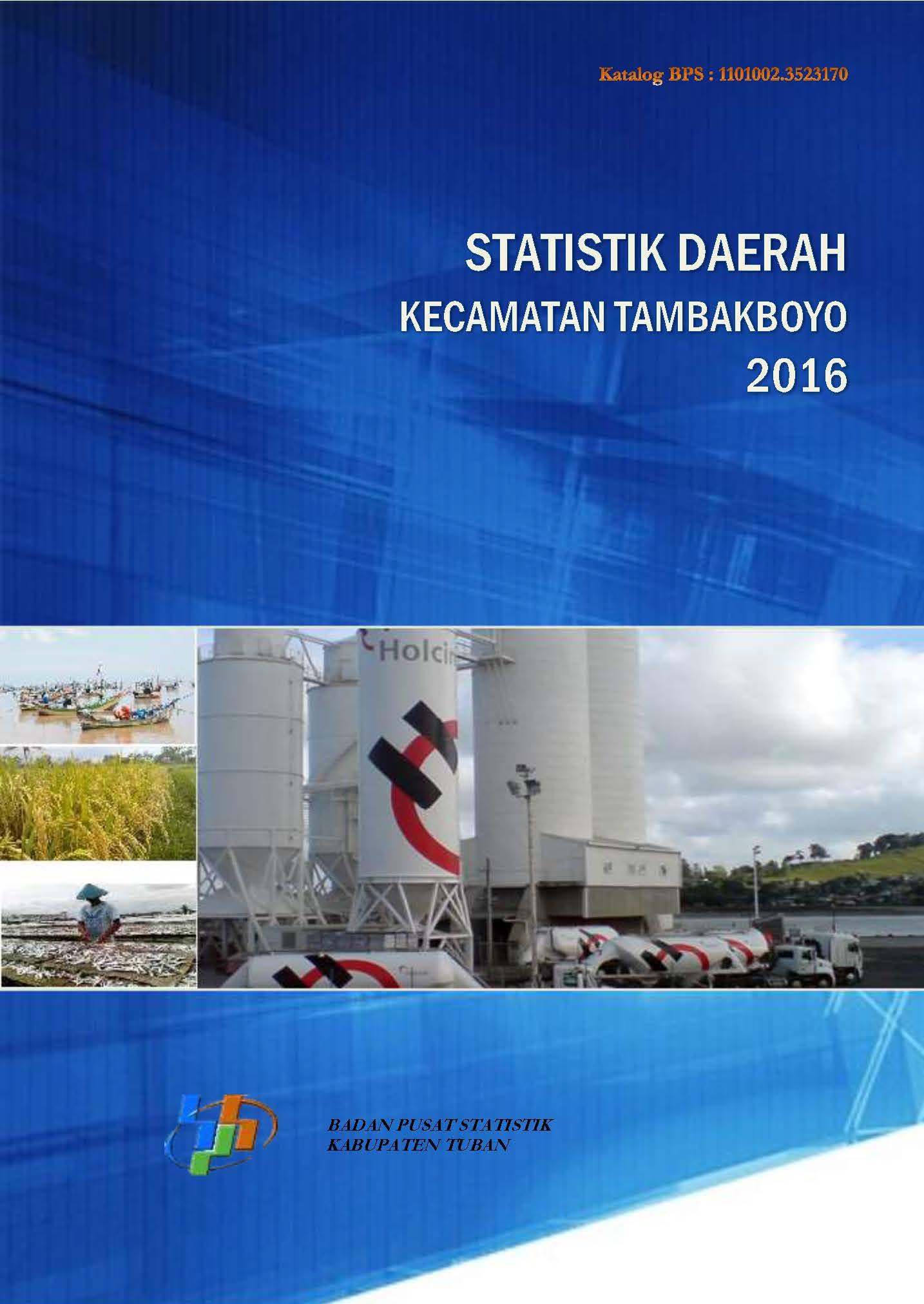 Statistik Daerah Kecamatan Tambakboyo 2016