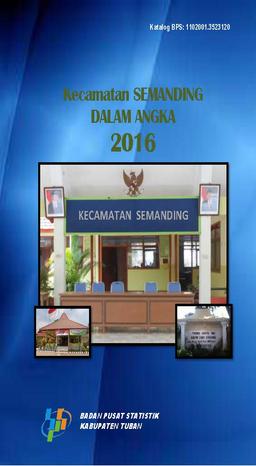 Kecamatan Semanding Dalam Angka 2016